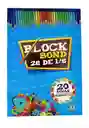 Block Bond 28 De 1/8 X20 Hojas Horizontal A4