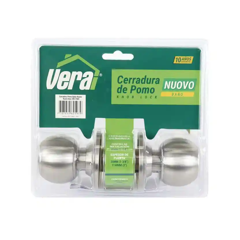 Cerradura Pomo Baño (chapa) Vera