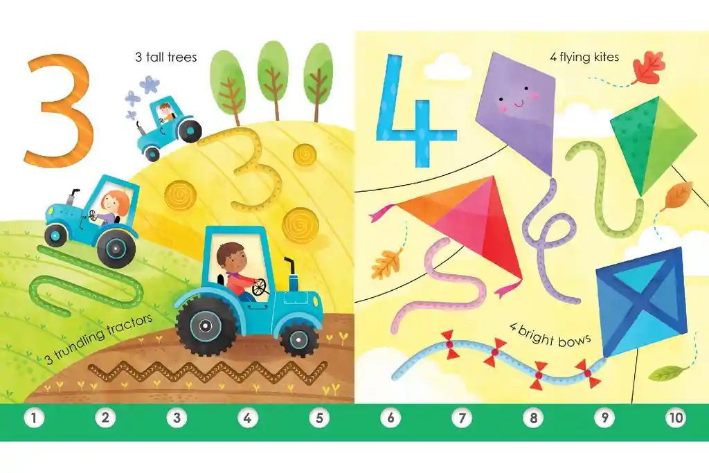 Libro Infantil Fingertrail Para Aprender A Contar Para Niños