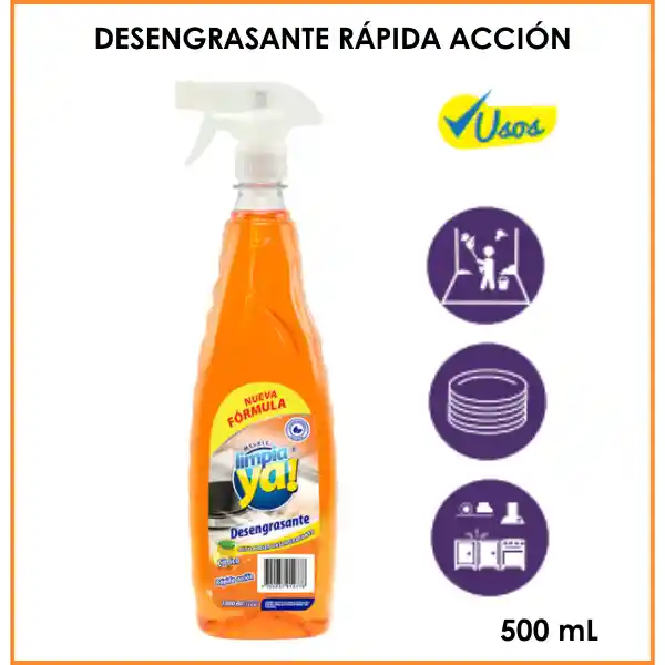 Desengrasante Rapida Accion Con Atomizador 500ml