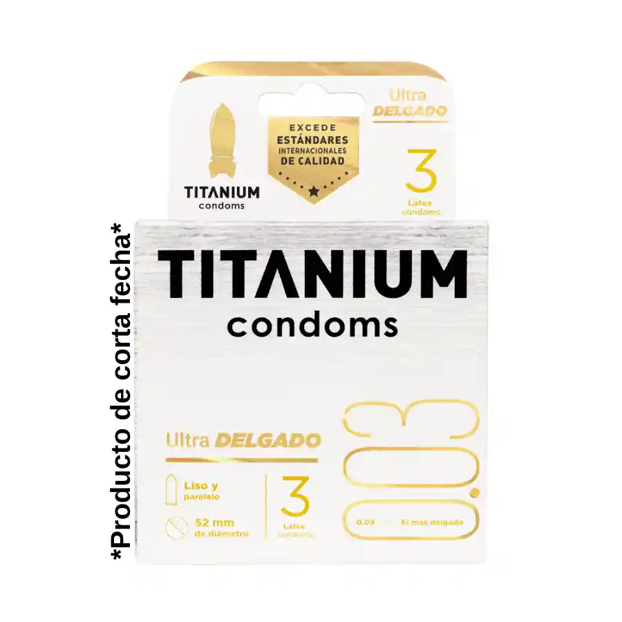 Condones Ultra Delgados X3 Titanium