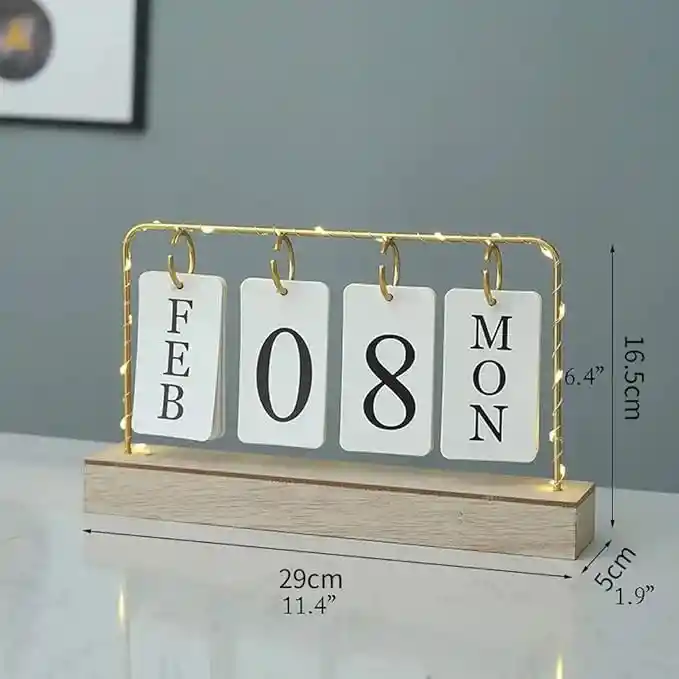 Calendario De Escritorio Con Luces Led