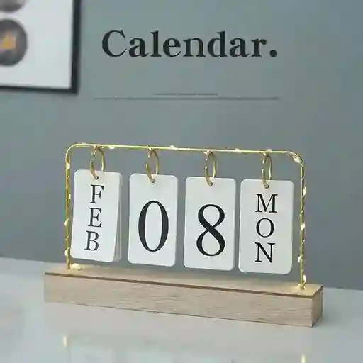Calendario De Escritorio Con Luces Led