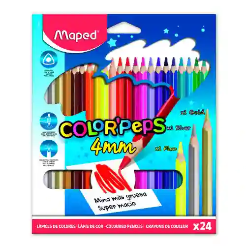 Colores Maped 4mm X24 Peps