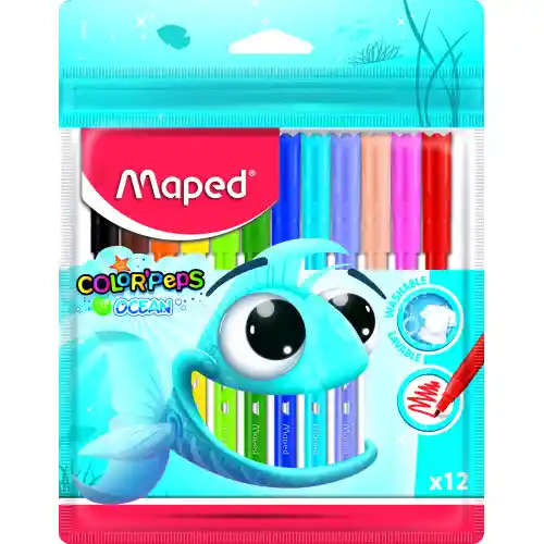 Plumones Maped Ocean X12