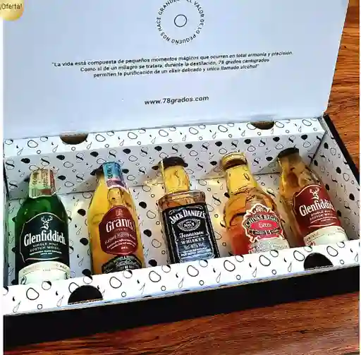 Caja Premium De 5 Mini Botellas De Whisky (referencia #3)