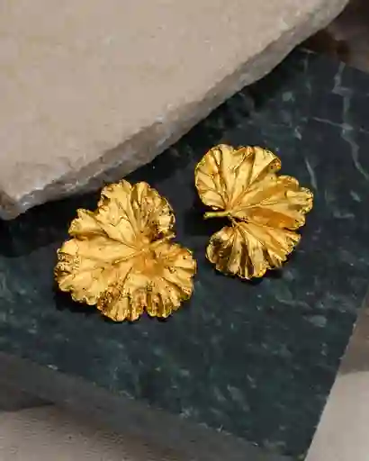 Aretes Topo Hoja Abanico