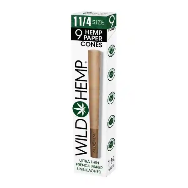 Wild Hemp Conos - Hemp Paper 1-1/4 X 9 Unid