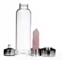Termo Botella De Agua Con Cristales De Cuarzo + Estuche