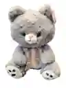 Peluche Gato Gris Moño