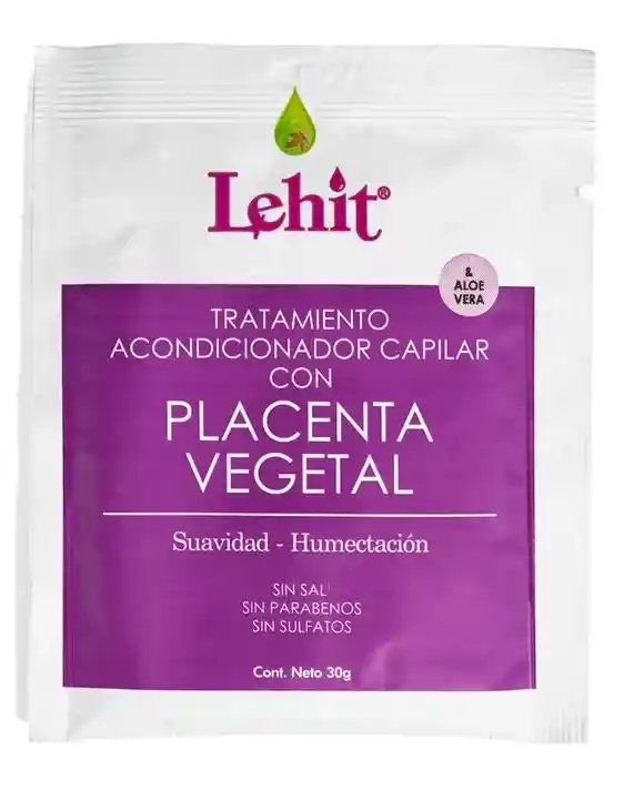 Tratamiento Acondicionador Capilar, Placenta Vegetal - 30g Lehit