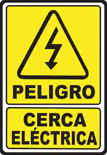 Señalización Aviso Metálico Peligro Cerca Eléctrica 20x15 Cm