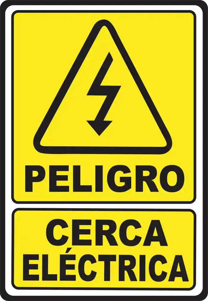 Señalización Aviso Metálico Peligro Cerca Eléctrica 20x15 Cm