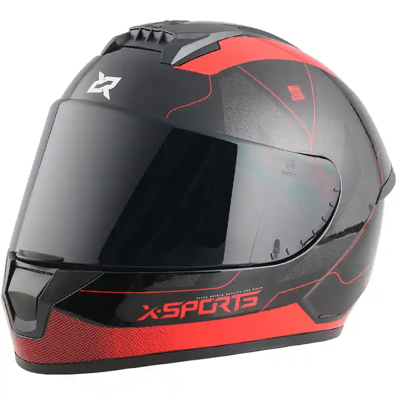 Casco Integral X-sports M63 Lord Negro/rojo Brillante T M