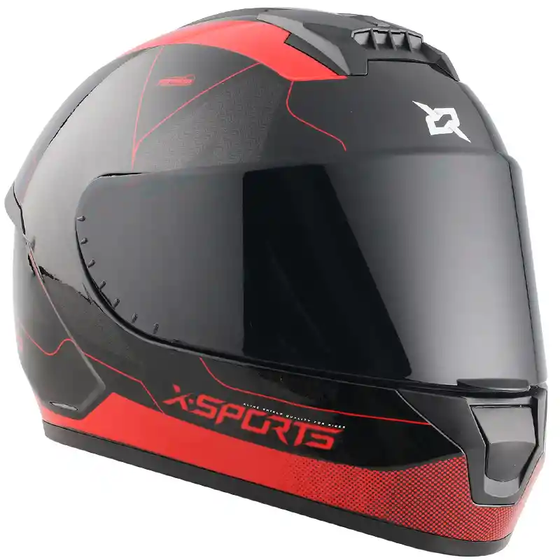 Casco Integral X-sports M63 Lord Negro/rojo Brillante T M