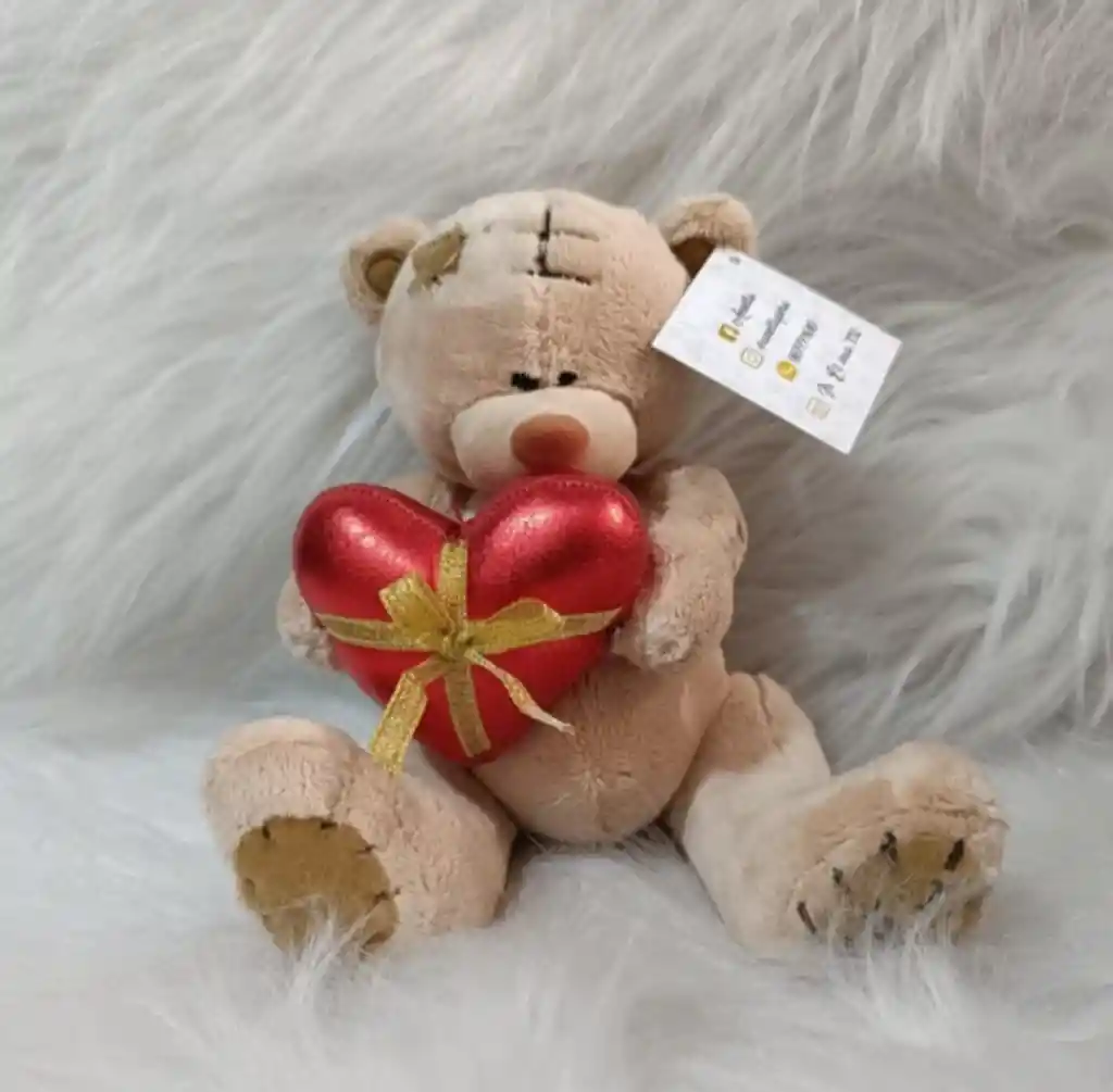 Peluche Oso Café Corazón