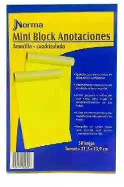 Mini Block Anotaciones Amarillo Rayado 1/21 Carta Norma