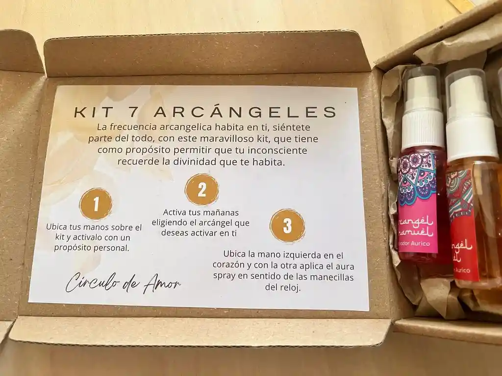 Kit De Activadores Auricos De Los 7 Arcangeles (20 Ml Cada Uno)