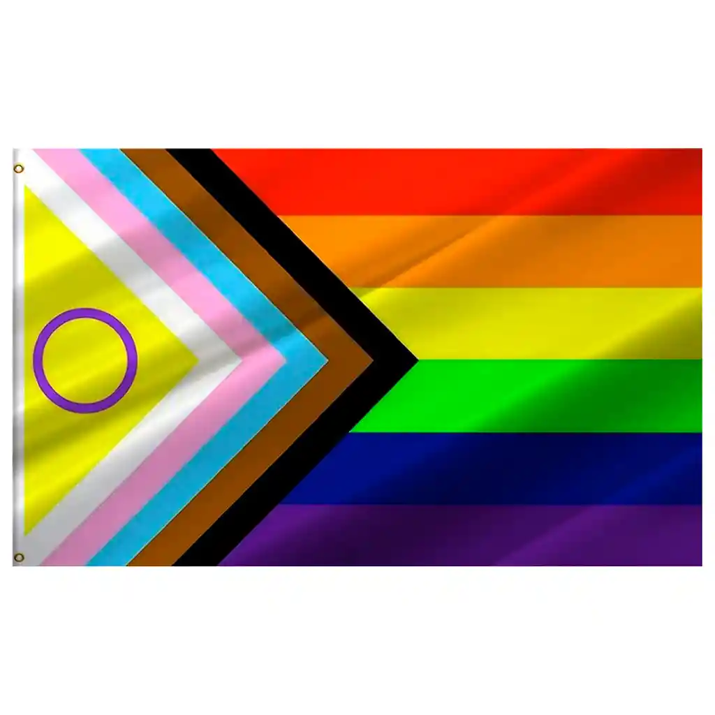 Bandera Lgbt Progress Intersexual 1mtrx1.5mt Orgullo Gay Grande Exterior