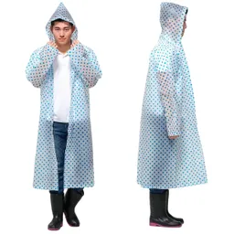 Carpa Capa Adulto Impermeable Lluvia Eva Botones Color Puntos Azul 150x70cm