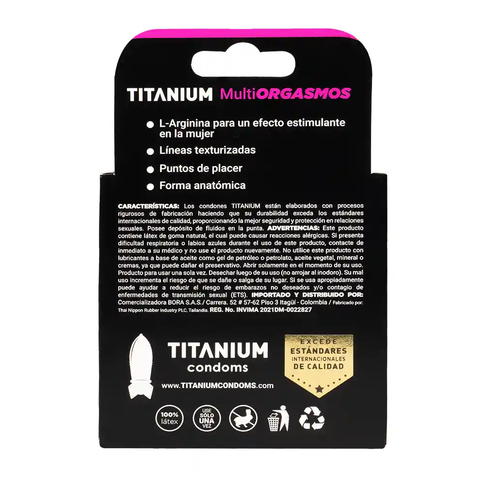 Condones Multiorgasmos X3 Titanium