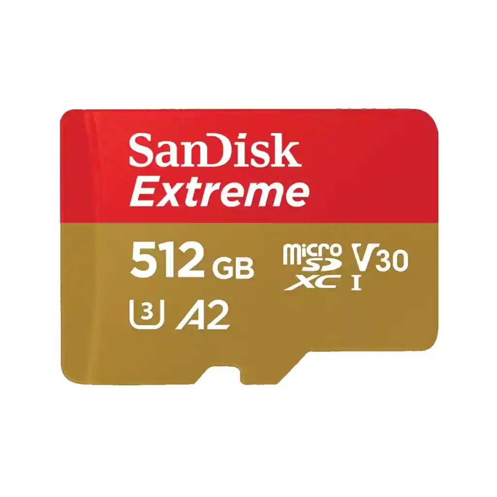 Tarjeta Micro Sdxc 512gb Sandisk Extreme, 4k, U3, A2, 190mb/s