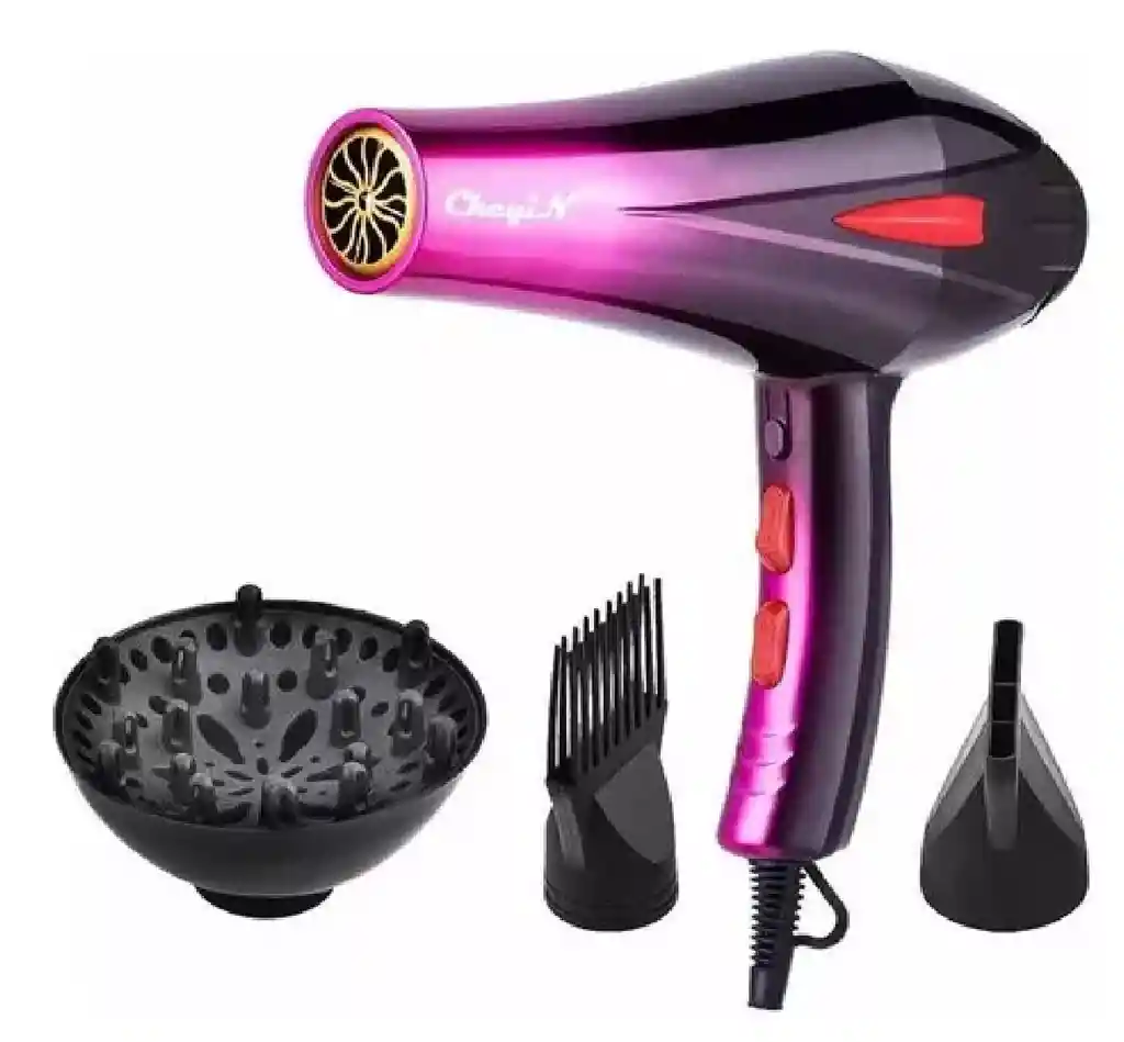 Secador Profesional 4000w Color Violeta Con Negro