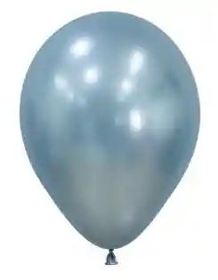 R-12 Bombas Globos Sempertex Silk Azul Ártico Paquete X12 Unidades