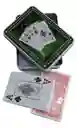 Juego Poker Royal Doble Caja Metalica Ref. Sc-2199