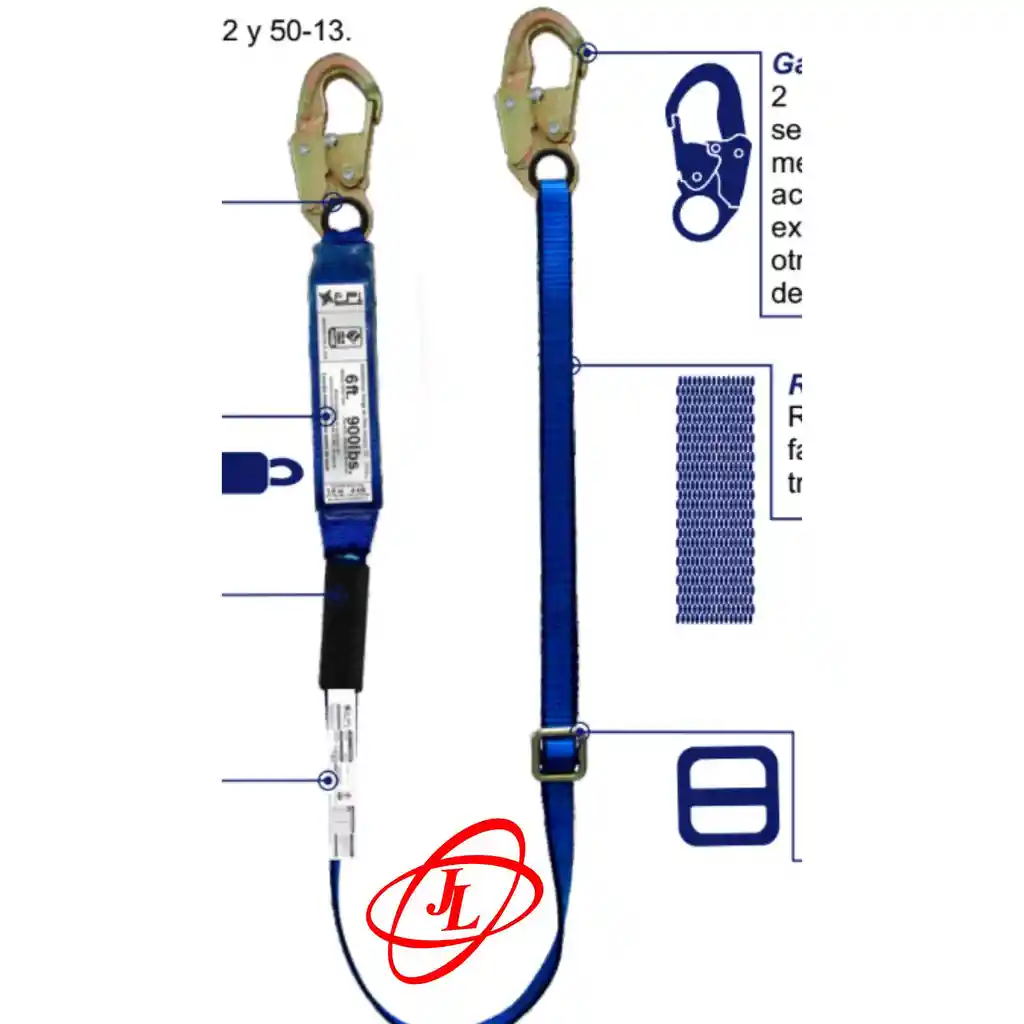 Eslinga En Reata Regulable Con Absorvedor De Choque