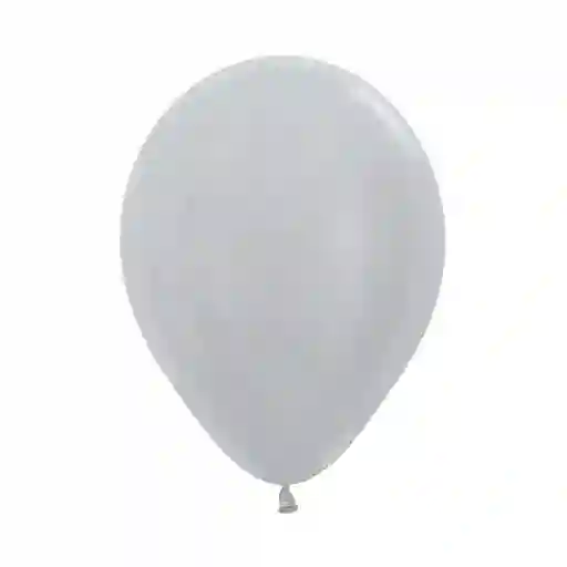 Globo Satín Plata R12 X12 Sempertex