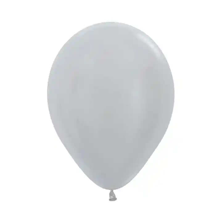 Globo Satín Plata R12 X12 Sempertex