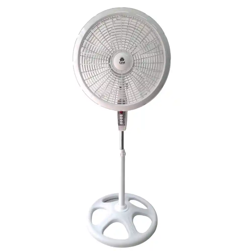 Ventilador Pedestal Pared 18 Pulgadas 75w Coral Blanco
