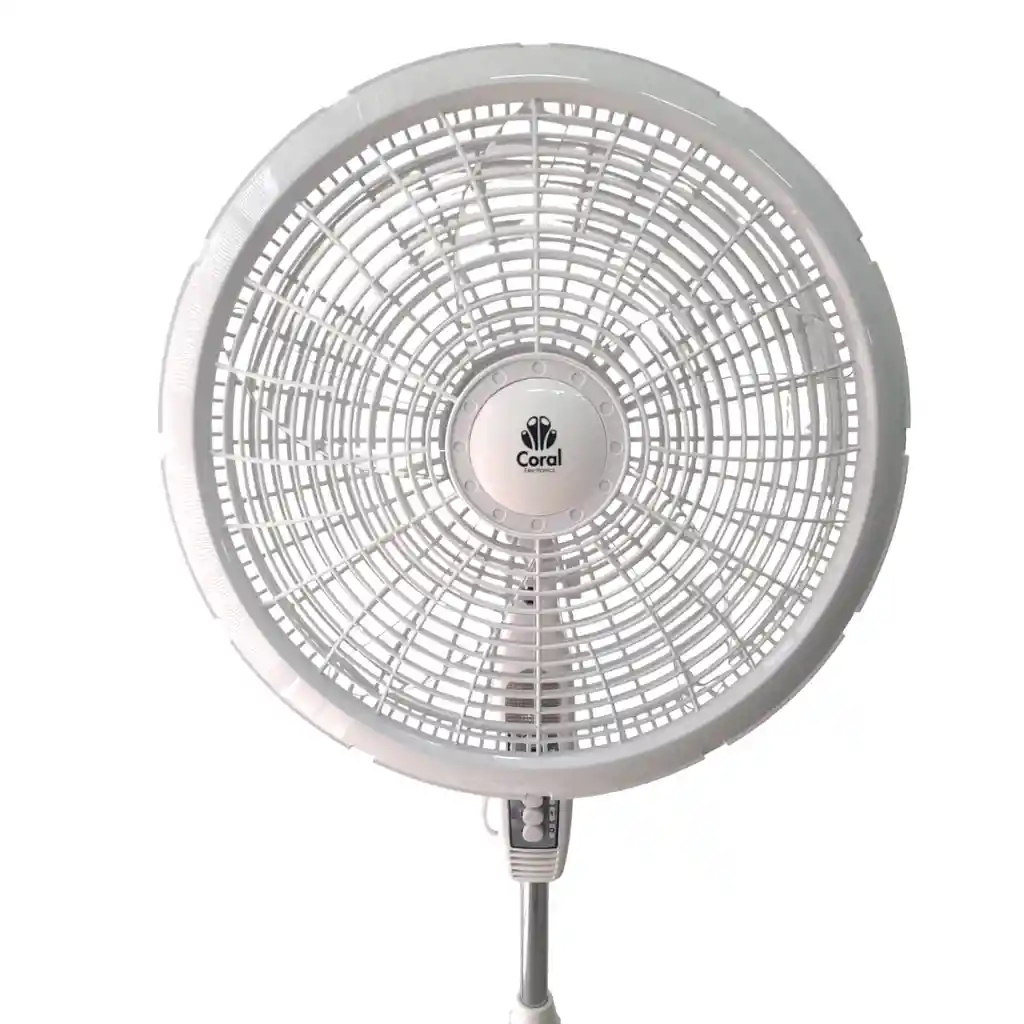 Ventilador Pedestal Pared 18 Pulgadas 75w Coral Blanco