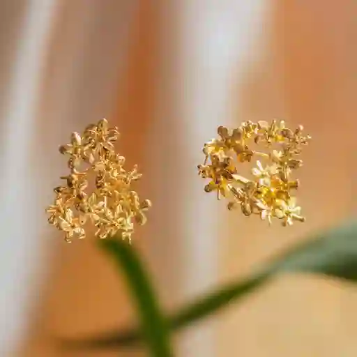 Aretes Ramita Mini Flor Sauco Mediana