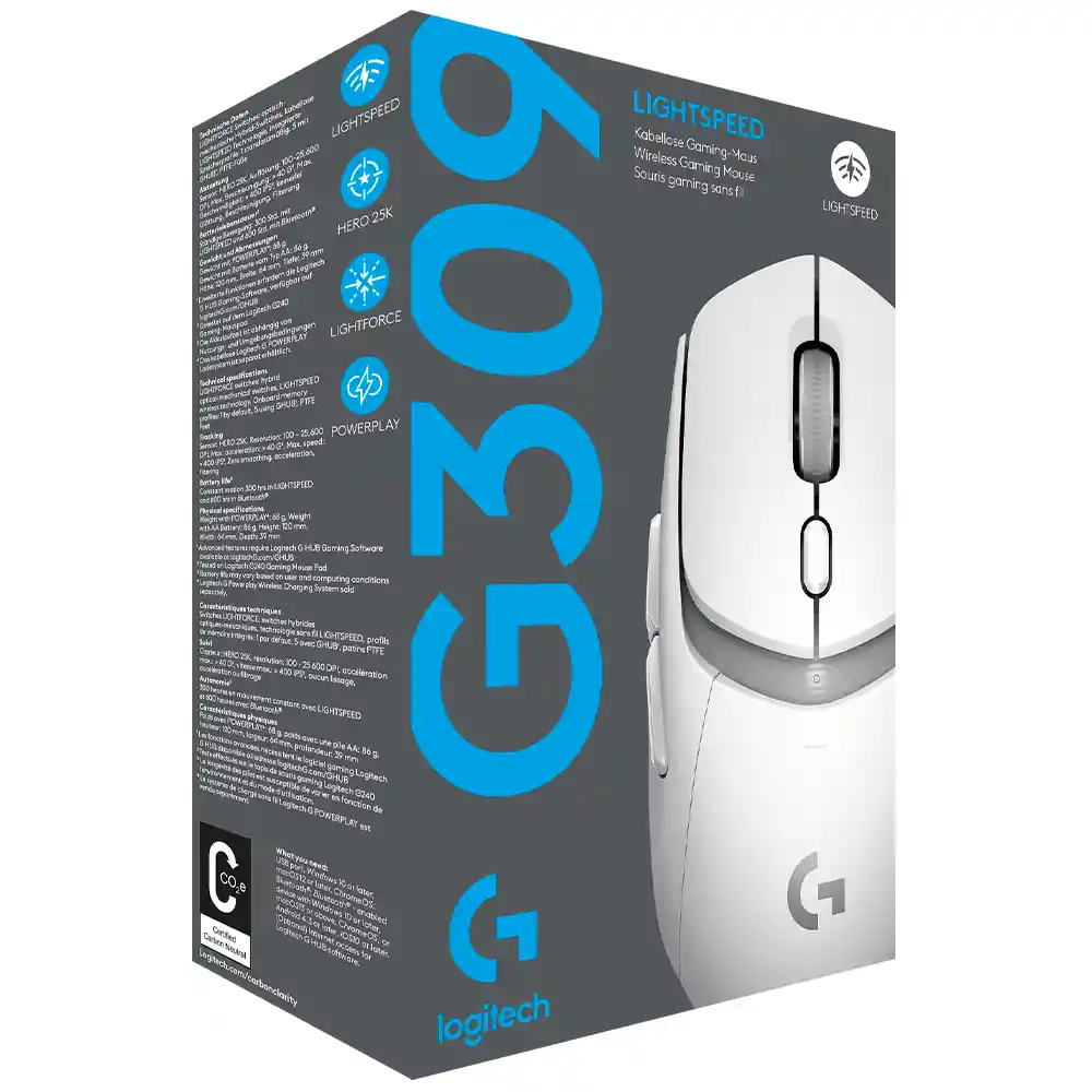 Mouse Gamer Inalámbrico Logitech G309 (blanco)