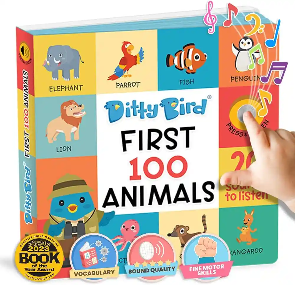 Libro Interactivo First 100 Animals Con Sonidos Para Niños