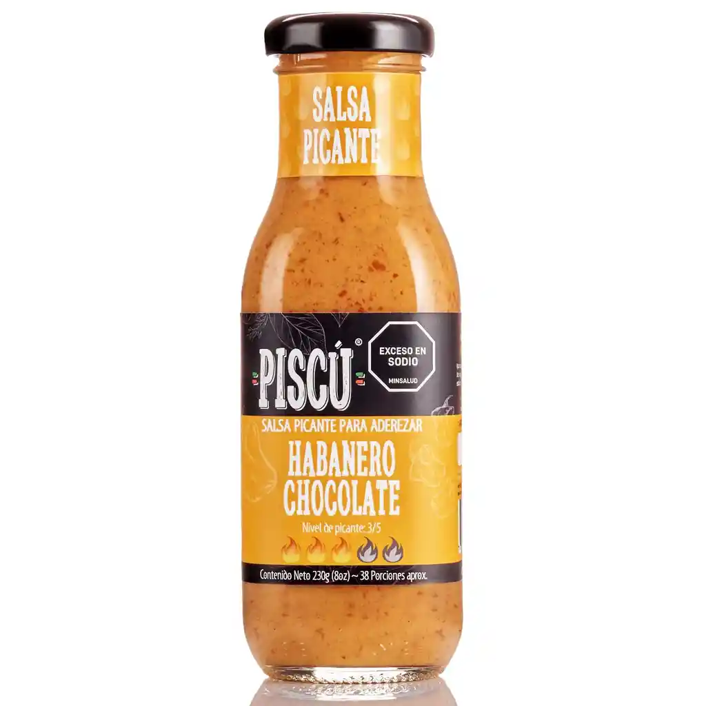 Piscú Salsa Habanero Chocolate Gourmet 230 Gr