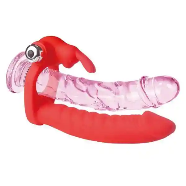 Anillo Vibrador Y Consolador Frodo Rojo Camtoyz