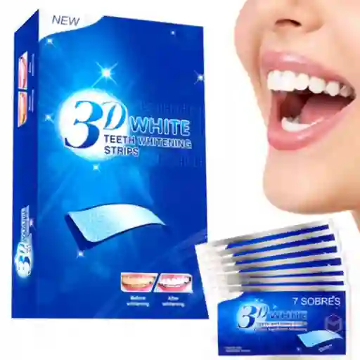 Blanqueador Dental 3d White Bandas Tiras Blanqueamiento Dientes X7 Sobres