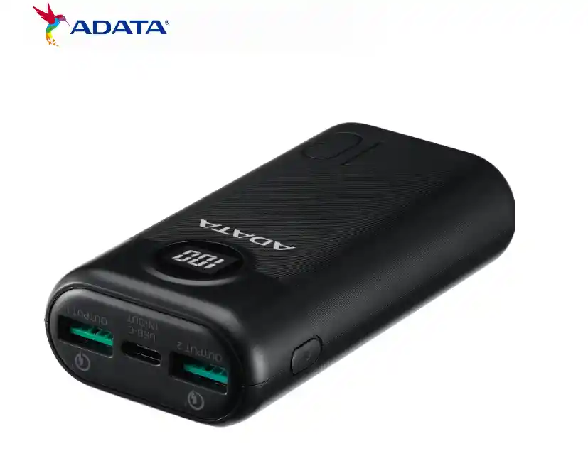 Banco De Poder Adata P10000qcd 10000 Mah Tipo C Negro