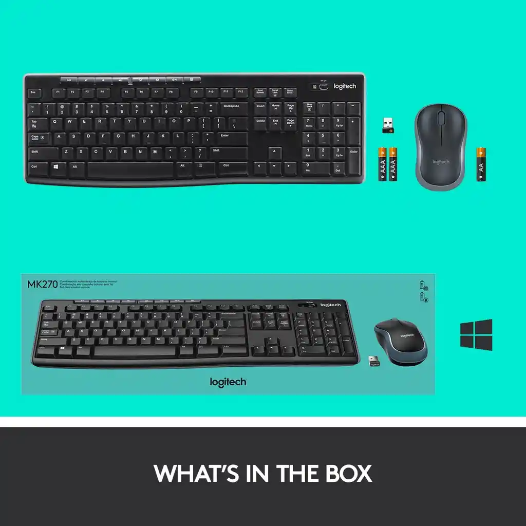 Kit De Teclado Y Mouse Inalámbrico Logitech Mk270 Español