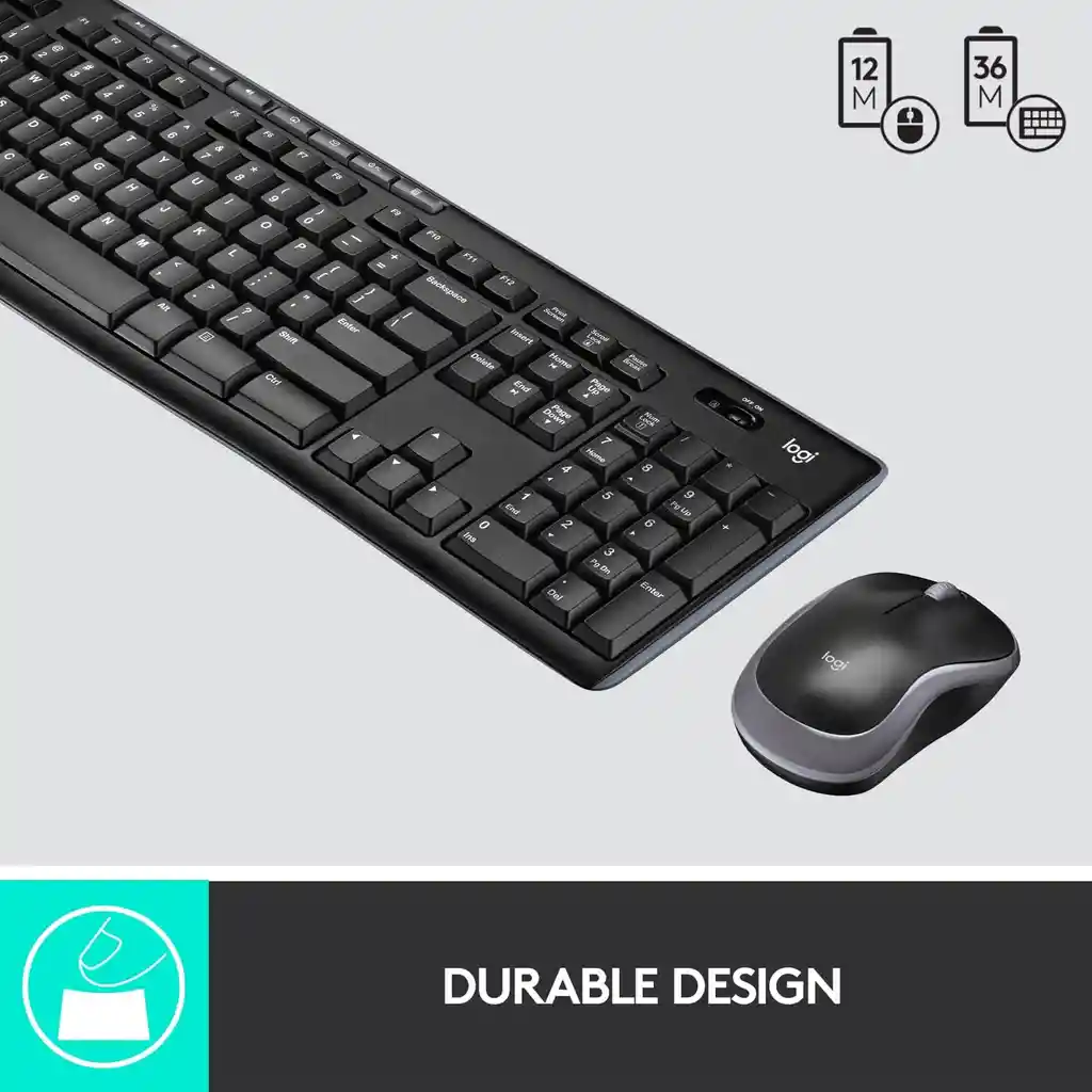 Kit De Teclado Y Mouse Inalámbrico Logitech Mk270 Español