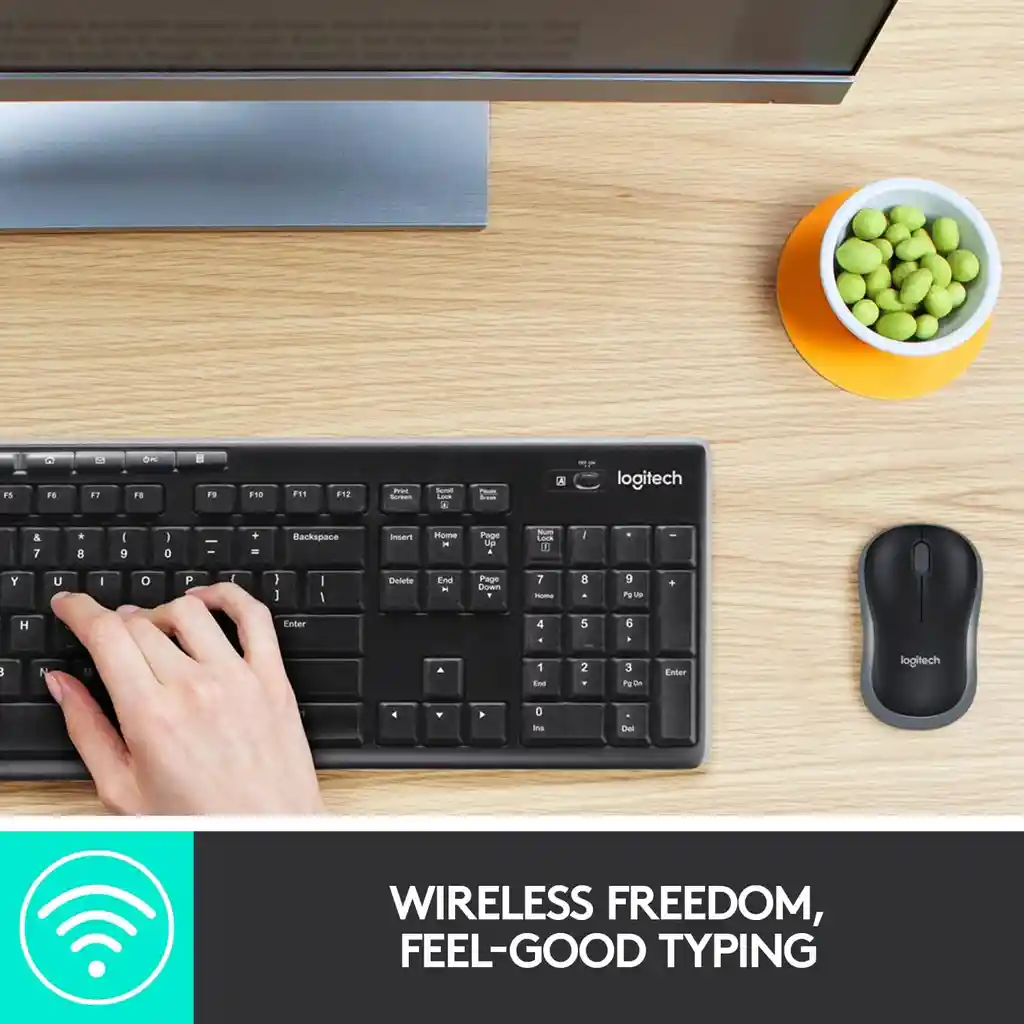 Kit De Teclado Y Mouse Inalámbrico Logitech Mk270 Español