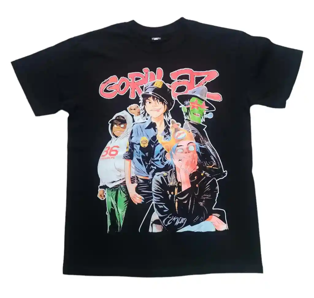 Camiseta Banda Gorillaz Camiseta Para Hombre Y Mujer Dragón Neón