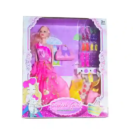 Muñeca Vestidos Accesorios Bolso Zapatos Juguete Niñas