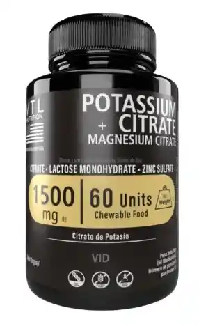 Citrato De Potasio X 60 Pastillas Vtl Nutrición