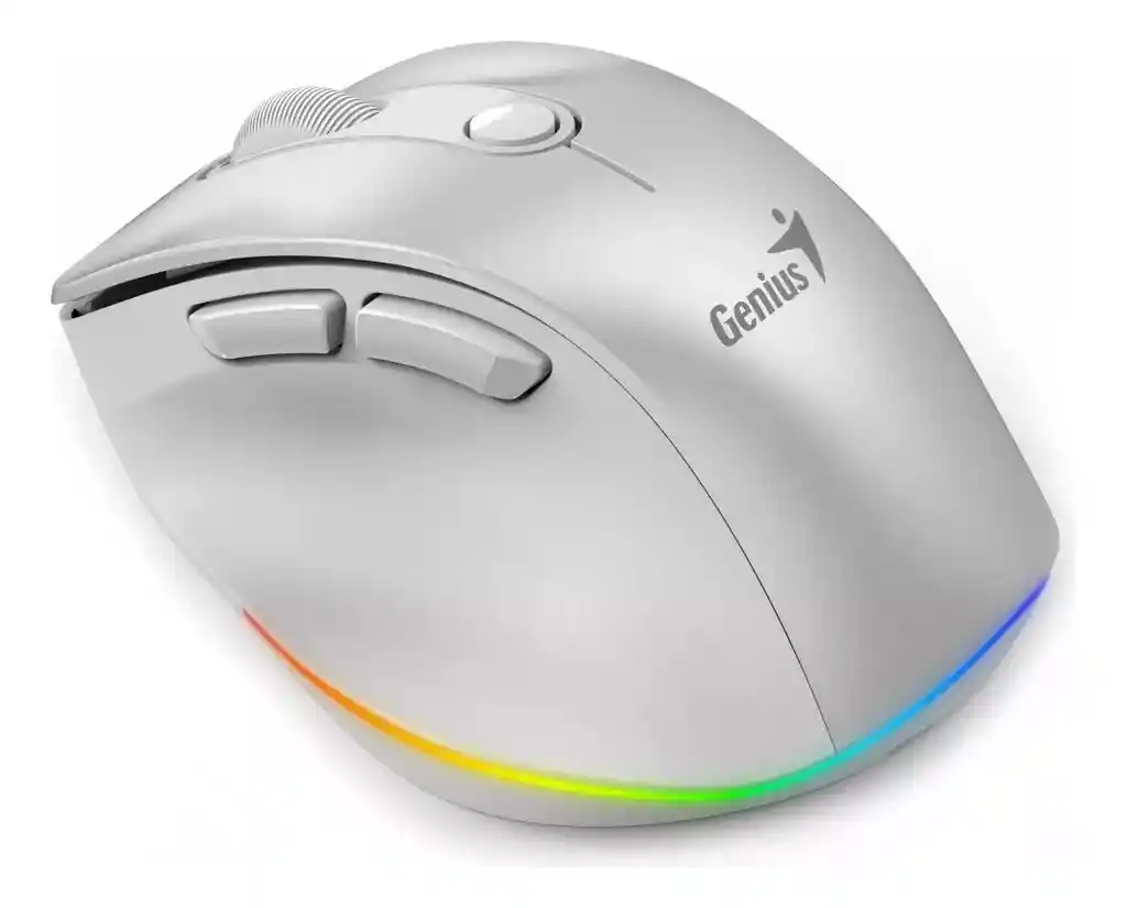 Mouse Genius Inalambrico Bt Recargable Ergo 9000s Pro Silver Color Gris