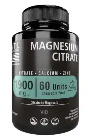 Citrato De Magnesio 1900 Mg X 60 Pastillas