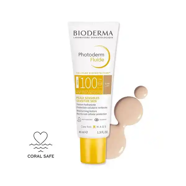 Protector Solar Bioderma Photoderm Fluide Max Spf 100 Tono Claro 40ml